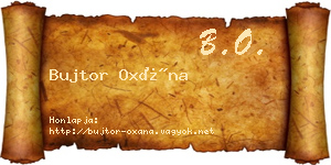 Bujtor Oxána névjegykártya